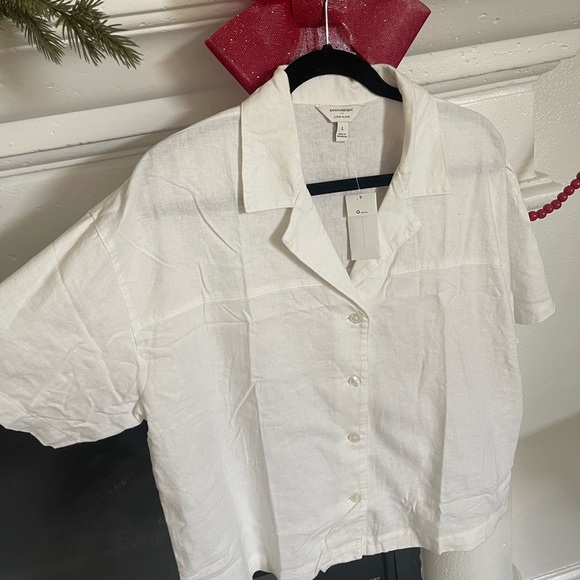 Banana Republic Linen Blend Collared Shirt Size Large - Picture 9 of 15